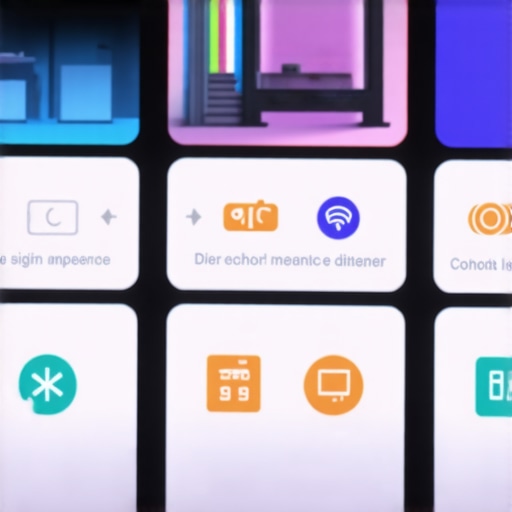 Advanced Smart Home Control Panel Smart home control panel with interconnected appliances and communication standards