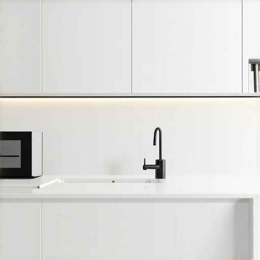 Futuristic Smart Kitchen with AI Appliances Futuristic smart kitchen featuring AI-powered appliances, sleek design, and modern technology