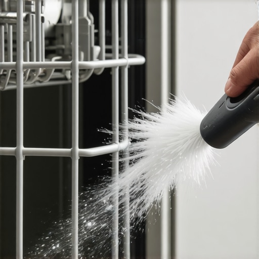 Cleaning Dishwasher Spray Arms Technician cleaning dishwasher spray arms to improve water flow and cleaning effectiveness.