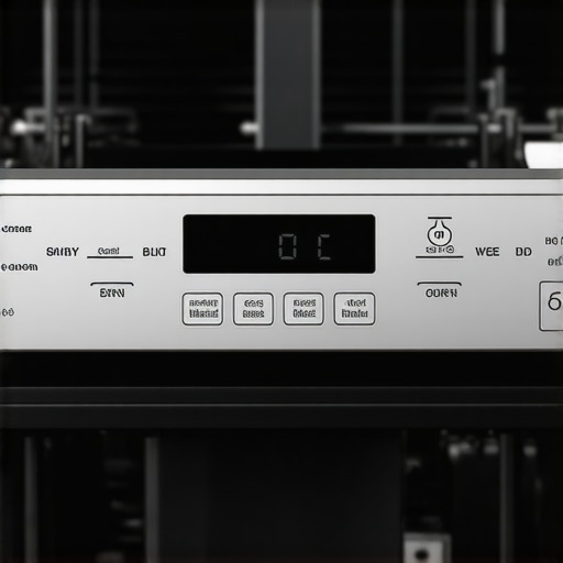 Calibrating Dishwasher Sensors A person adjusting dishwasher settings and calibrating sensors for improved drying