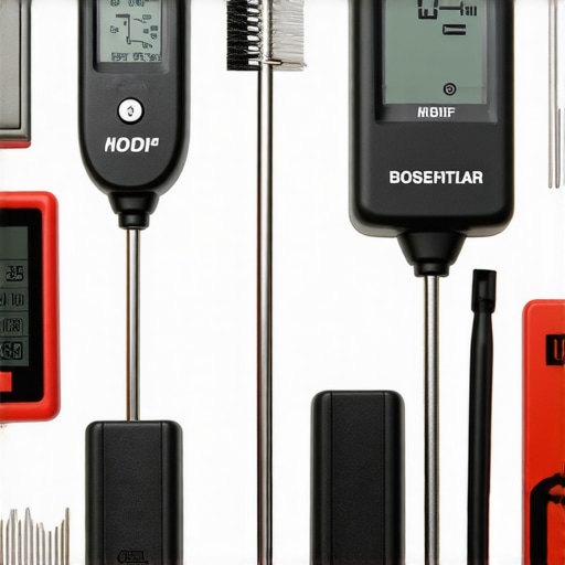 Tools for maintaining and calibrating home appliances, including thermometers, coil brushes, and smart sensors.