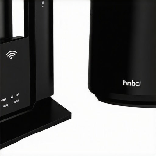 Person configuring Wi-Fi router settings to enhance smart appliance connection