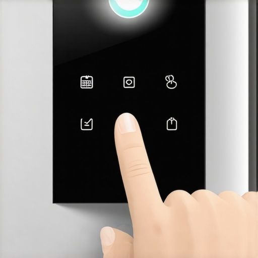 Person pressing the reset button on a fridge control panel to clear water filter warning light.