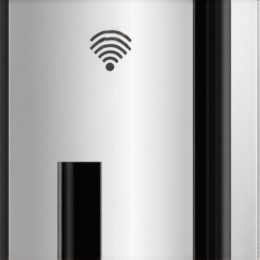 A high-tech smart refrigerator showing Wi-Fi connection status.