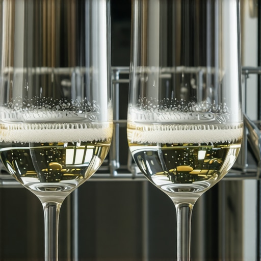 Sparkling Dishware Clean and sparkling wine glasses in dishwasher