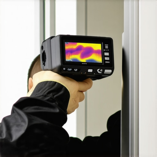 Using a Thermal Camera for Appliance Maintenance Technician inspecting a refrigerator with a thermal camera to detect temperature irregularities