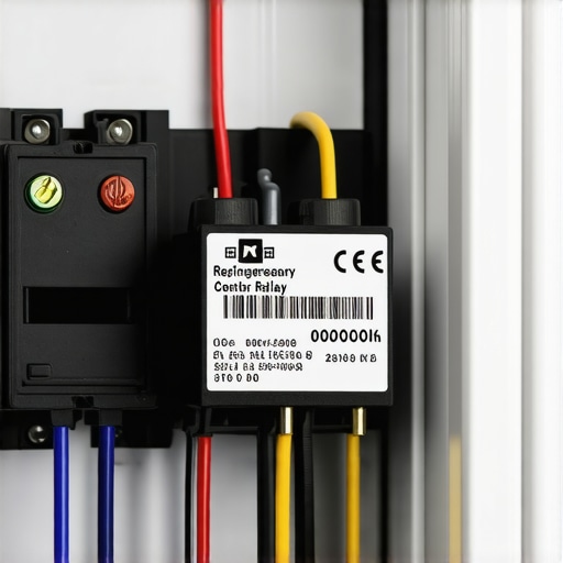 A technician inspecting the compressor relay switch inside a refrigerator