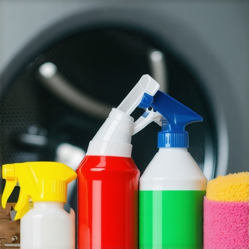 Cleaning a washing machine drum with vinegar and baking soda Tools and mixture for cleaning washing machine drum