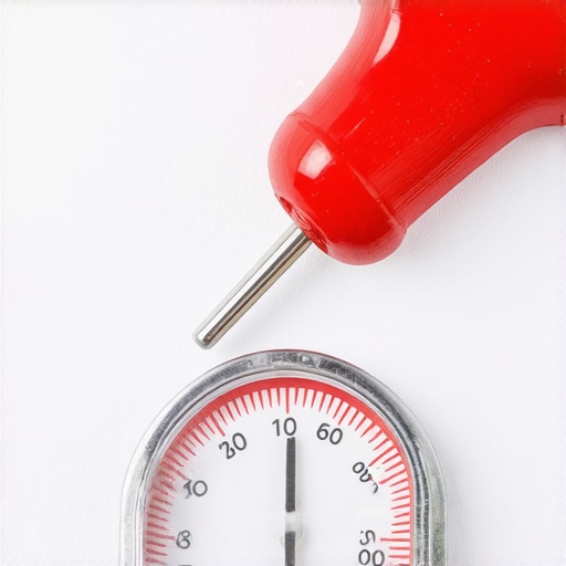 Close-up of a defrost timer in a refrigerator with a screwdriver pointing at the dial