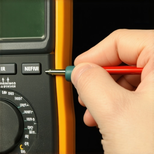 Person using a multimeter to diagnose an appliance issue