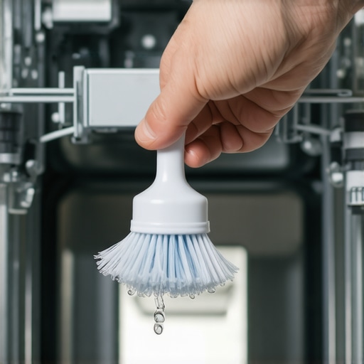 Cleaning Dishwasher Spray Arms Manually cleaning debris from a dishwasher spray arm to improve performance.