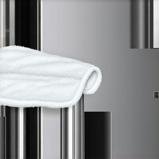 A person using a microfiber cloth to carefully clean a digital sensor inside a high-tech refrigerator.