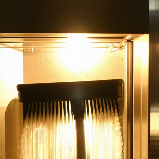 Cleaning Refrigerator Condenser Coils for Better Efficiency A person using a brush to remove dust from the condenser coils of a refrigerator to improve energy efficiency.