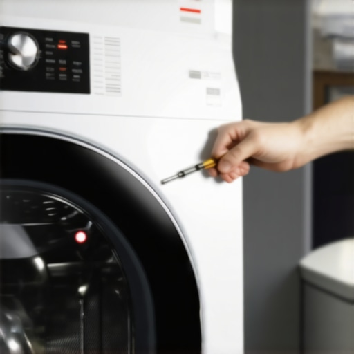 Decoding Smart Appliance Error Messages A smart washing machine displaying a digital error code on its LED screen.