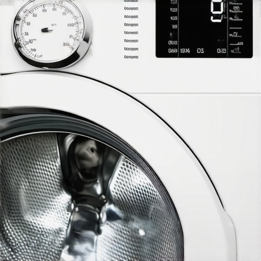 Using a digital gauge to check the level of a washing machine