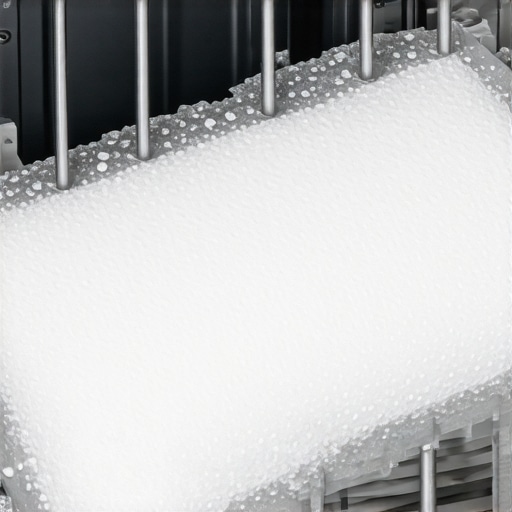 Close up of a dirty dishwasher filter with grease buildup