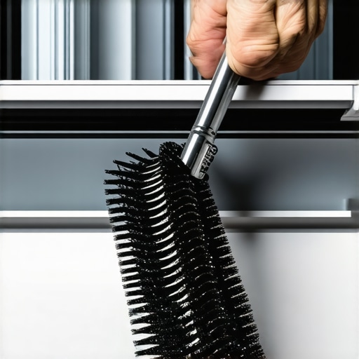 Essential Fridge Maintenance Tool Cleaning refrigerator coils with a specialized brush