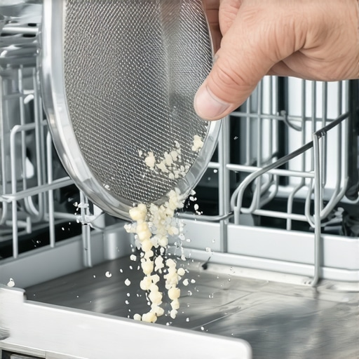 Essential Monthly Dishwasher Filter Maintenance A person cleaning a dishwasher filter to improve cycle efficiency.