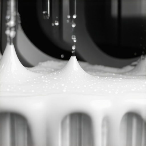 Close-up of waxy soap residue and suds inside a high-efficiency washing machine drawer