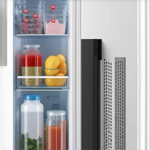 Optimal Refrigerator Airflow Organization Inside view of an organized refrigerator showing how to leave space for air vents.