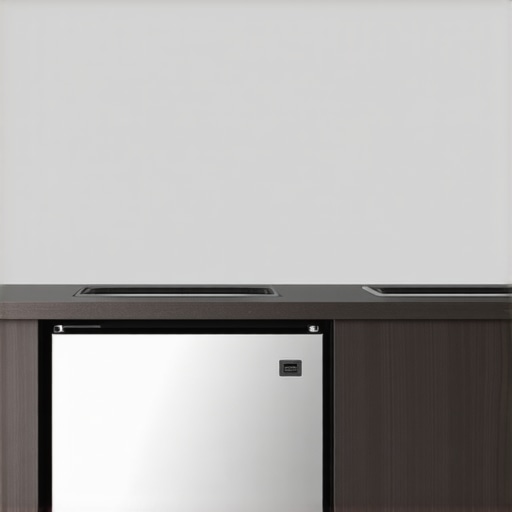 Under-counter refrigerator with front ventilation kickplate