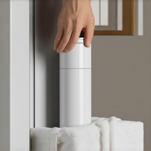 Replacing a refrigerator water filter with a towel underneath