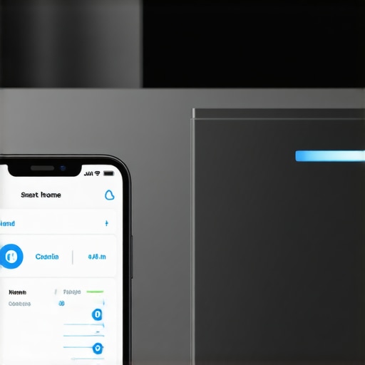 Smart Kitchen Connectivity Sync Smartphone app syncing with a modern smart dishwasher