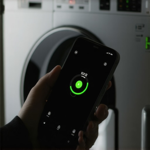 Using a smartphone app to run maintenance diagnostics on a washing machine