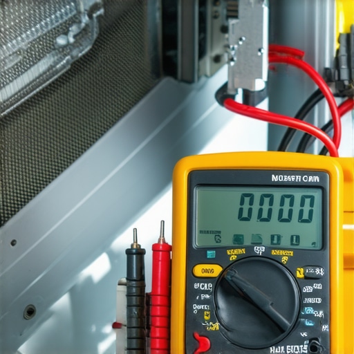 Testing Dishwasher Continuity with a Multimeter A digital multimeter testing a dishwasher heating element for maintenance and troubleshooting.