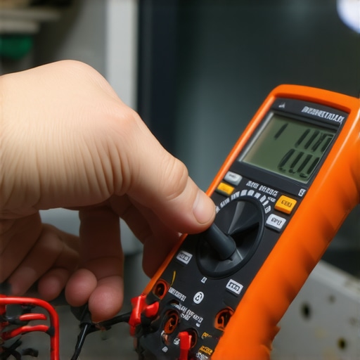 Testing appliance components with a multimeter Close-up of multimeter probes checking a dishwasher heating element