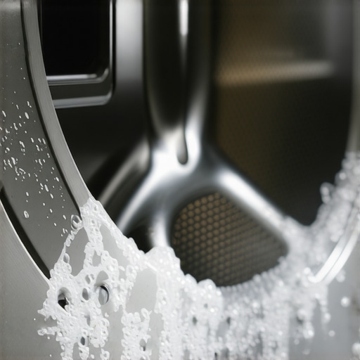 Gunk and biofilm buildup inside a smart washing machine gasket