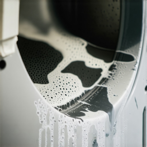 The Hidden Result of Over-Detergent Use Mold buildup in a smart washing machine gasket due to excess soap.