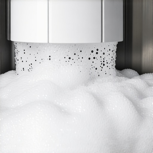 Excessive soap suds in a washing machine dispenser