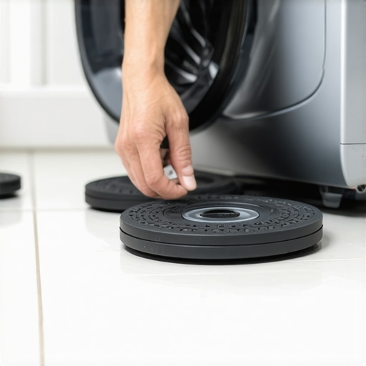 The trick to stopping a vibrating washing machine during the spin