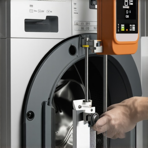 Using a digital level for appliance maintenance A digital level resting on a washing machine to ensure perfect balance