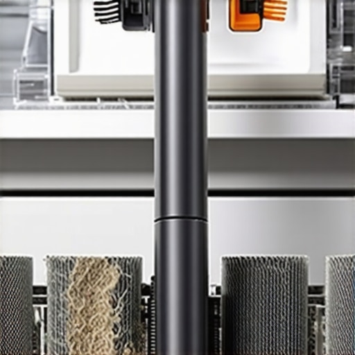Cleaning pet hair from refrigerator condenser coils with a vacuum.